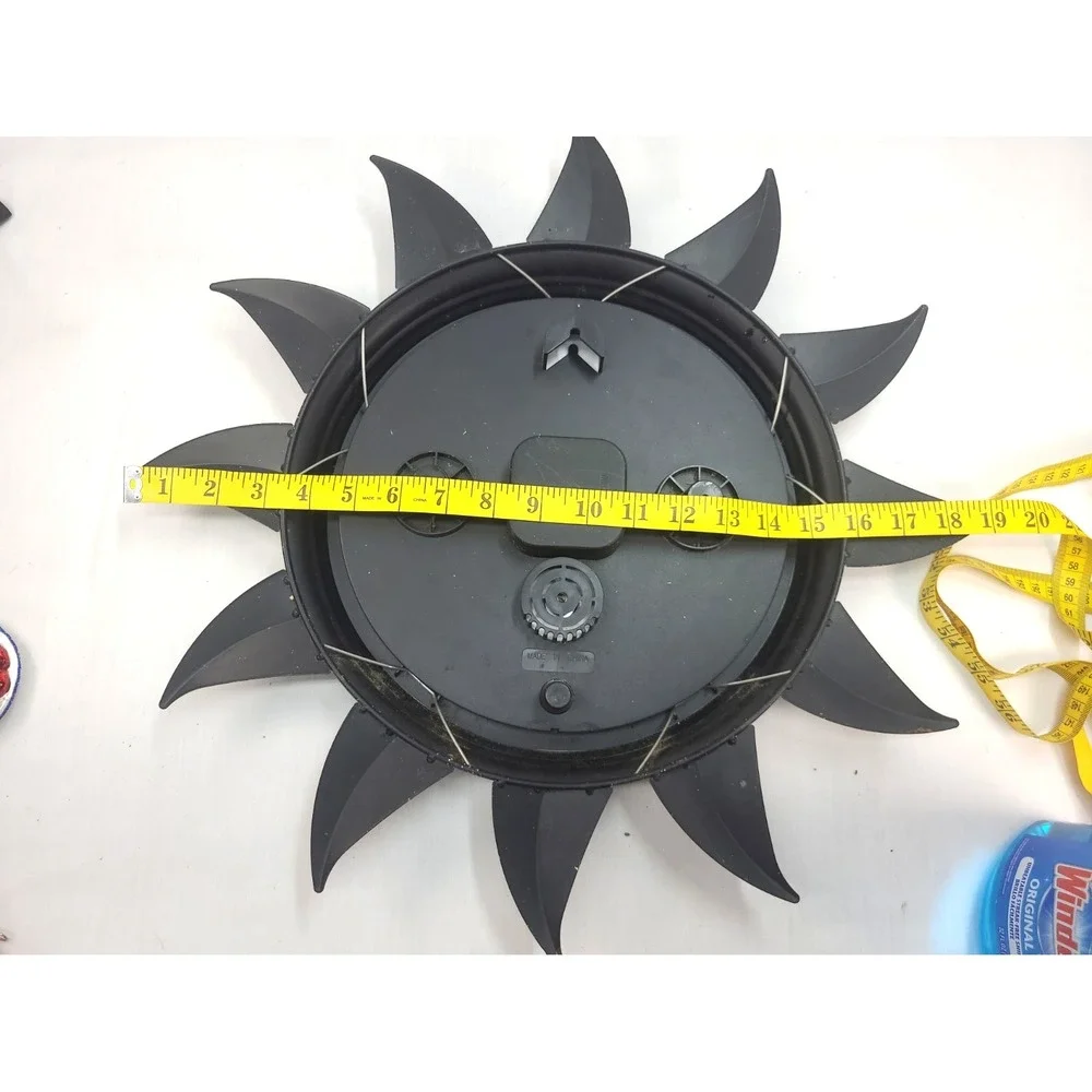 ACU RITE Hanging Clock + Temp Celestial Sun Bronze Painted 19x19 Works